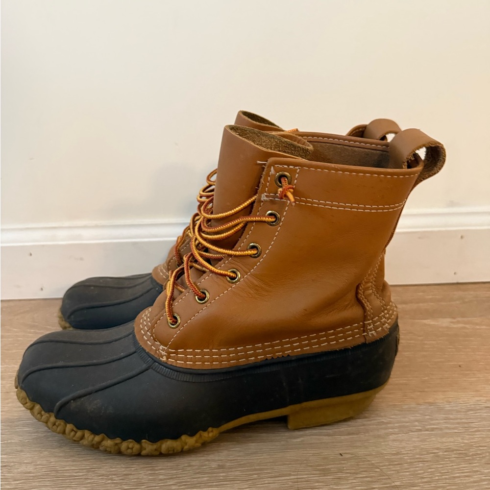 Brown and Black Duck Boots